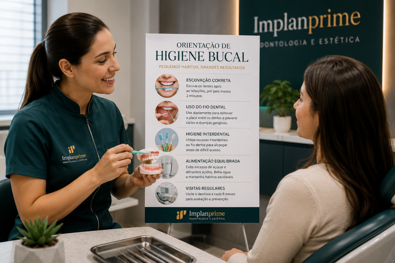 Orientação de Higiene Bucal Orientação de Higiene Bucal na Implanprime — Prevenção